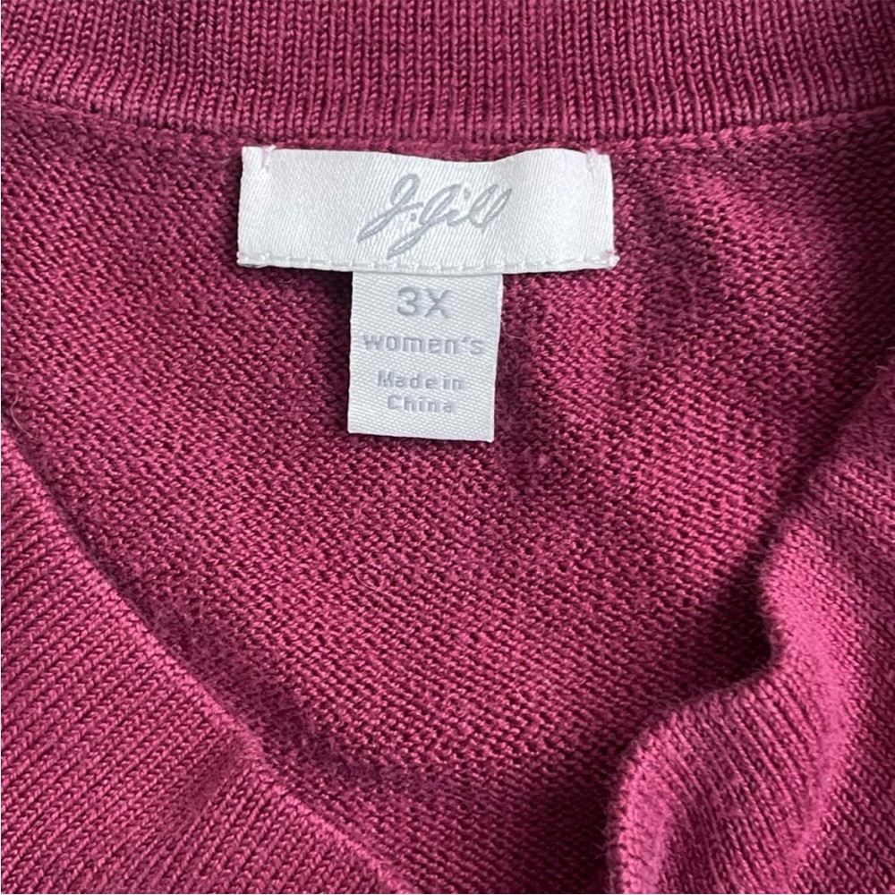J. Jill- wine berry cardigan - Picture 2 of 4